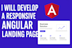 develop a responsive angular landing page