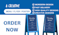 design modern digital restaurant menus and flyers