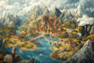 make fantasy map design map illustration fantasy map