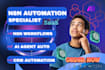 build ai agent and n8n automation workflows CRM automation