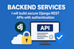 build secure django rest apis with authentication