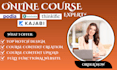 setup thinkific website, teachable elearning, kajabi website, podia canva ims