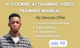 create ai course, ai training video, training manual with heygen, synthesia ai