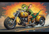 create illustration cartoon car rat fink style