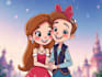 draw cartoon disney couple portrait