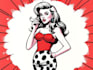 draw a retro pop art roy lichtenstein style