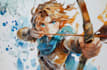 create unique watercolor character illustration