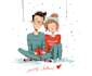 create christmas, retro groovy xmas tshirt design