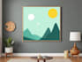 make mid century modern digital wall art for etsy store