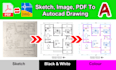 convert pdf, sketch or image floor plan to autocad dwg