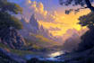 design fantasy background and landscape
