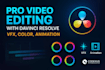 provide professional davinci resolve video editing, vfx and animation
