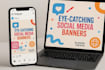 make eye catching custom social media banners