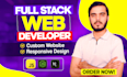 be full stack web developer for website development, frontend web developer
