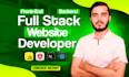 do website development as full stack web developer, front end, backend developer