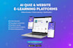build ai quiz app and website, online course app, elearning app, ai learning app