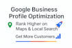 optimize your google business profile for local SEO and maps ranking