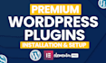 install and setup premium wordpress plugins professionally