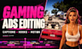 edit gaming video ads with captions and motion graphics