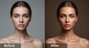 do realistic photo retouching for portraits, products, and mor