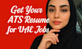 write a uae resume and executive resume ats optimized