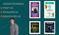 design stunning print ad, magazine ad or newspaper ad
