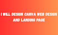 design canva website, canva landing page