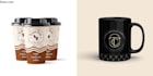 design premium coffee and tea label, packaging,
