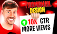 design amazing clickbait youtube thumbnail