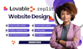 do lovable website design, replit website design, lovable ai, replit ai