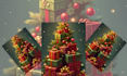 design christmas card, holiday greeting card, new year invitation, amazon insert