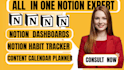 custom notion project management dashboard finance tracking databases template