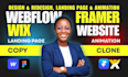 wix and webflow expert, duplicate website design, redesign, and ecommerce store