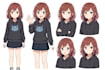 design custom 2d character of your like with multiple poses