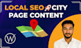 write local SEO city page content for higher rankings