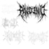 illustrate dark metal style logo