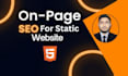 do on page SEO for a static website