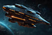 illustrate a sci fi spaceship art