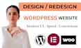 redesign your wordpress website with a modern elementor UI