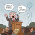 create a political or satirical cartoon