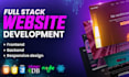 do web application, software development, full stack website development