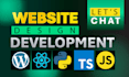 build website, full stack developer, front end and back end development