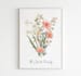 make custom birth flower bouquet print