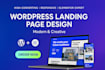 build a modern responsive wordpress landing page using elementor, slider, banner