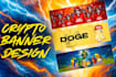 do crypto twitter x banner dex screener banner logo meme coin banner design