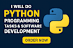 do python programming, tasks, automation, and software development