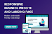create responsive canva duda hostinger business website design landing page