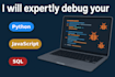 expertly debug your python, javascript, or sql code