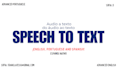 convert speech to text