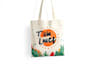do creative tote bag and coffee mug design
